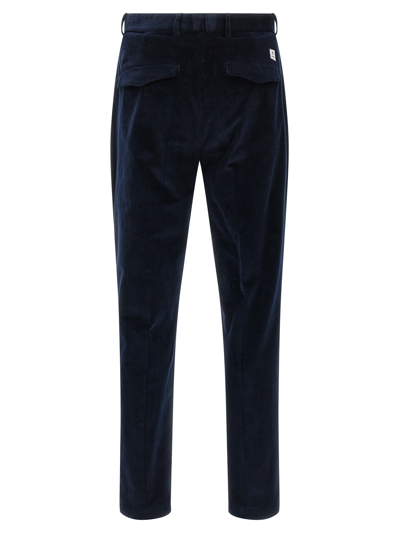 Casual Pants by Department 5 for men in stretch cotton corduroy blue features an refined tailoring silhouette, showcasing a premium with a and long cut for a refined tailoring look.