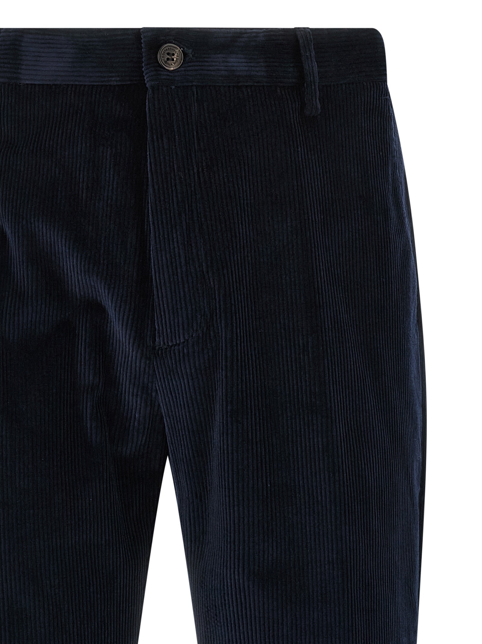 Casual Pants by Department 5 for men in stretch cotton corduroy blue features a polished silhouette with a polished , reaching a polished long and finished with a polished .