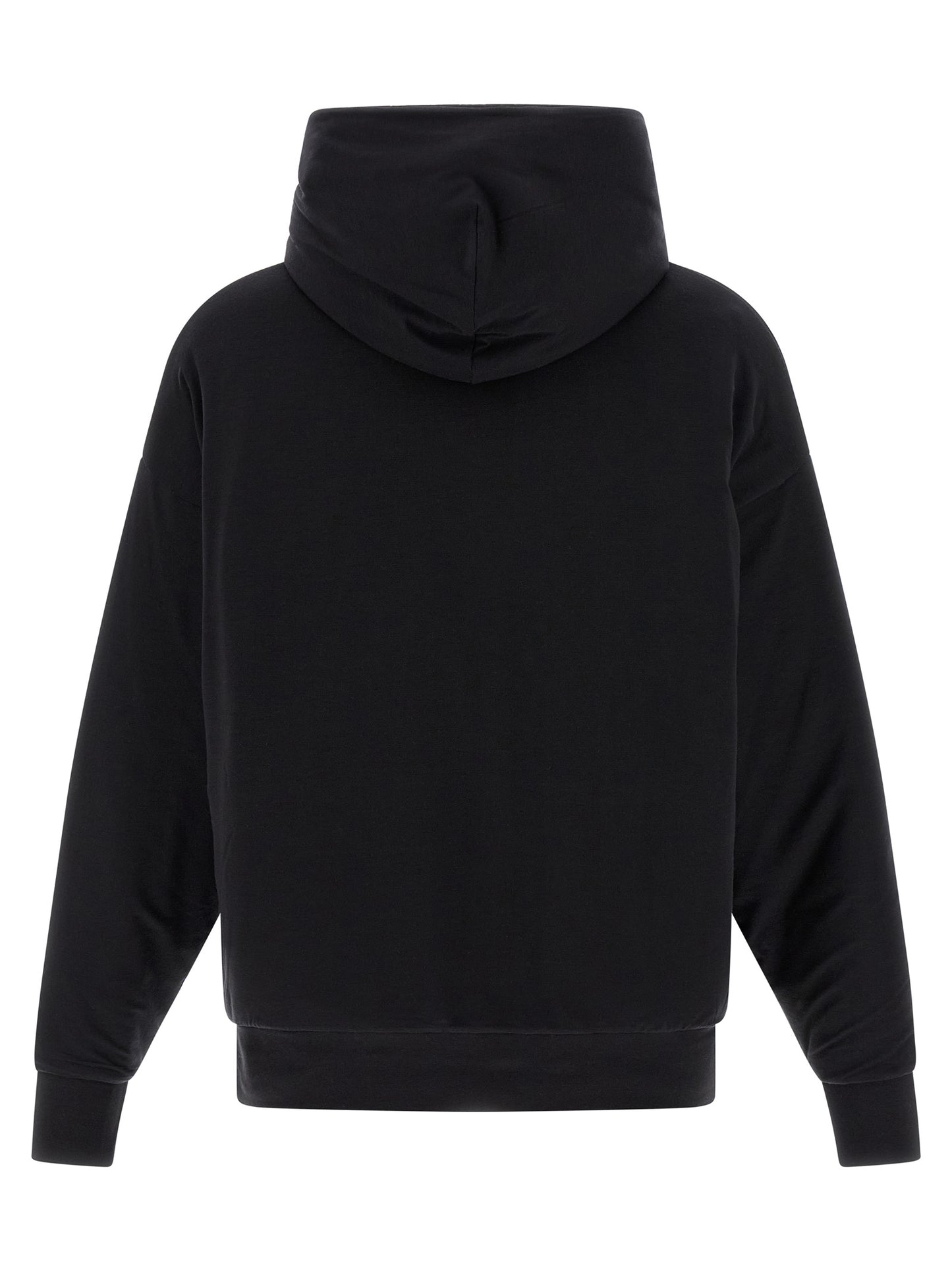 Sweatshirt Hoodie by Y-3 for men in lyocell black showcases a city-ready silhouette, artfully detailed with a signature hooded neckline and for a city-ready finish.