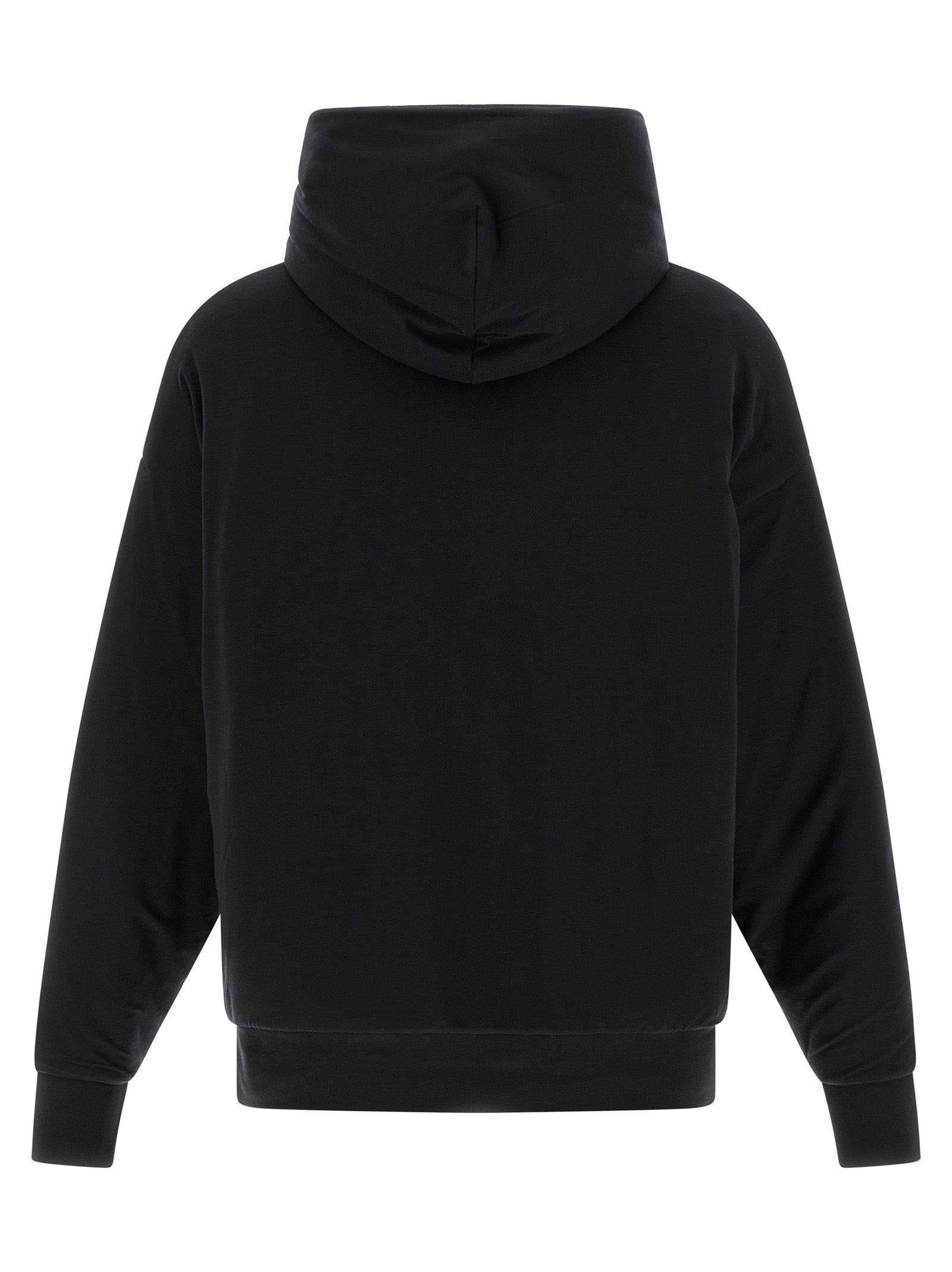 Sweatshirt Hoodie by Y-3 for men in lyocell black showcases a city-ready silhouette, artfully detailed with a signature hooded neckline and for a city-ready finish.