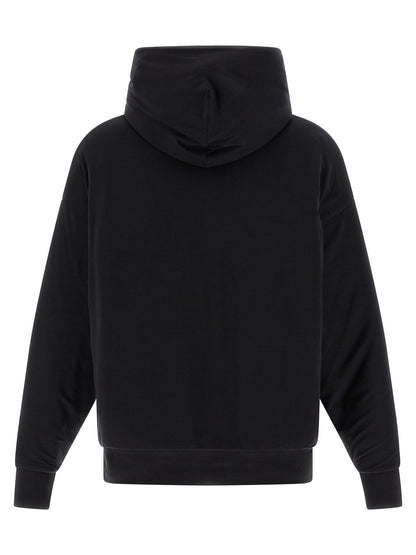 Sweatshirt Hoodie by Y-3 for men in lyocell black showcases a city-ready silhouette, artfully detailed with a signature hooded neckline and for a city-ready finish.