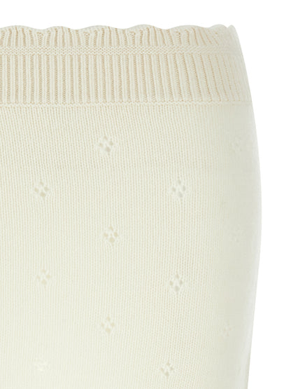 Skirt by Chloé for women in cashmere white, patterned & jacquard features an relaxed-yet-refined silhouette that elegantly showcases the Women's Cashmere Mini Long Skirt design and sophisticated mini long.