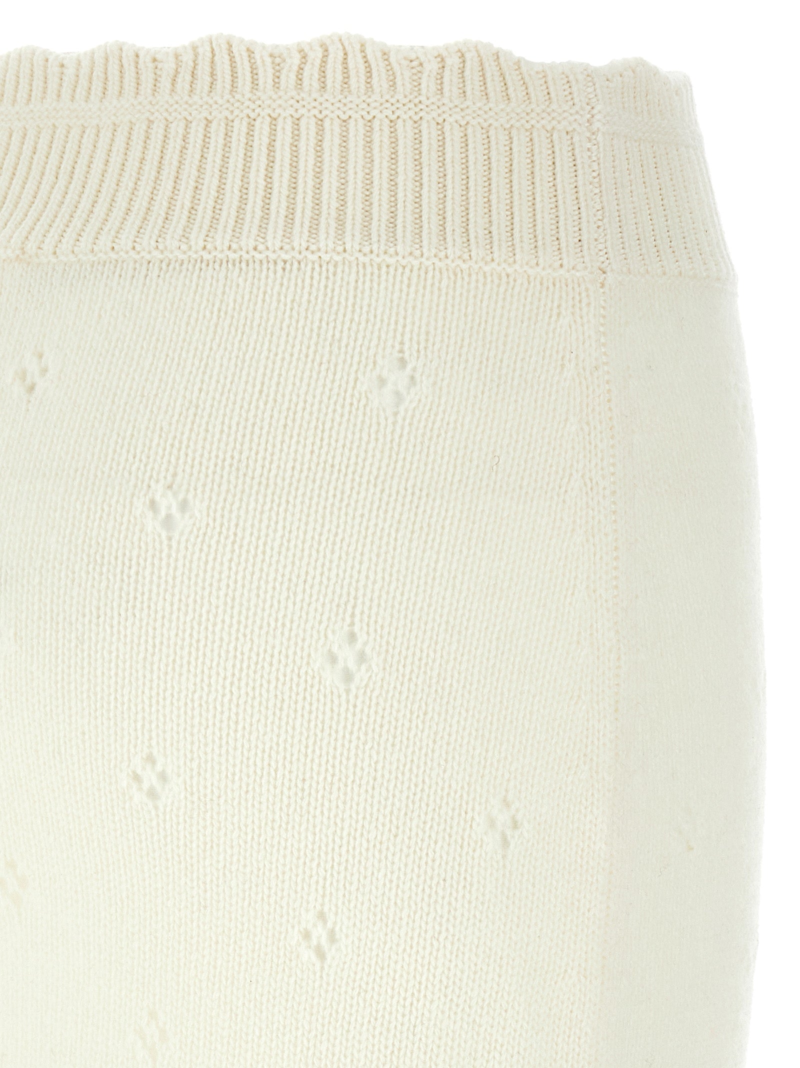 Skirt by Chloé for women in cashmere white, patterned & jacquard features a sublime silhouette, showcasing the sublime design of the Women's Cashmere Mini Long Skirt in a sophisticated mini long.