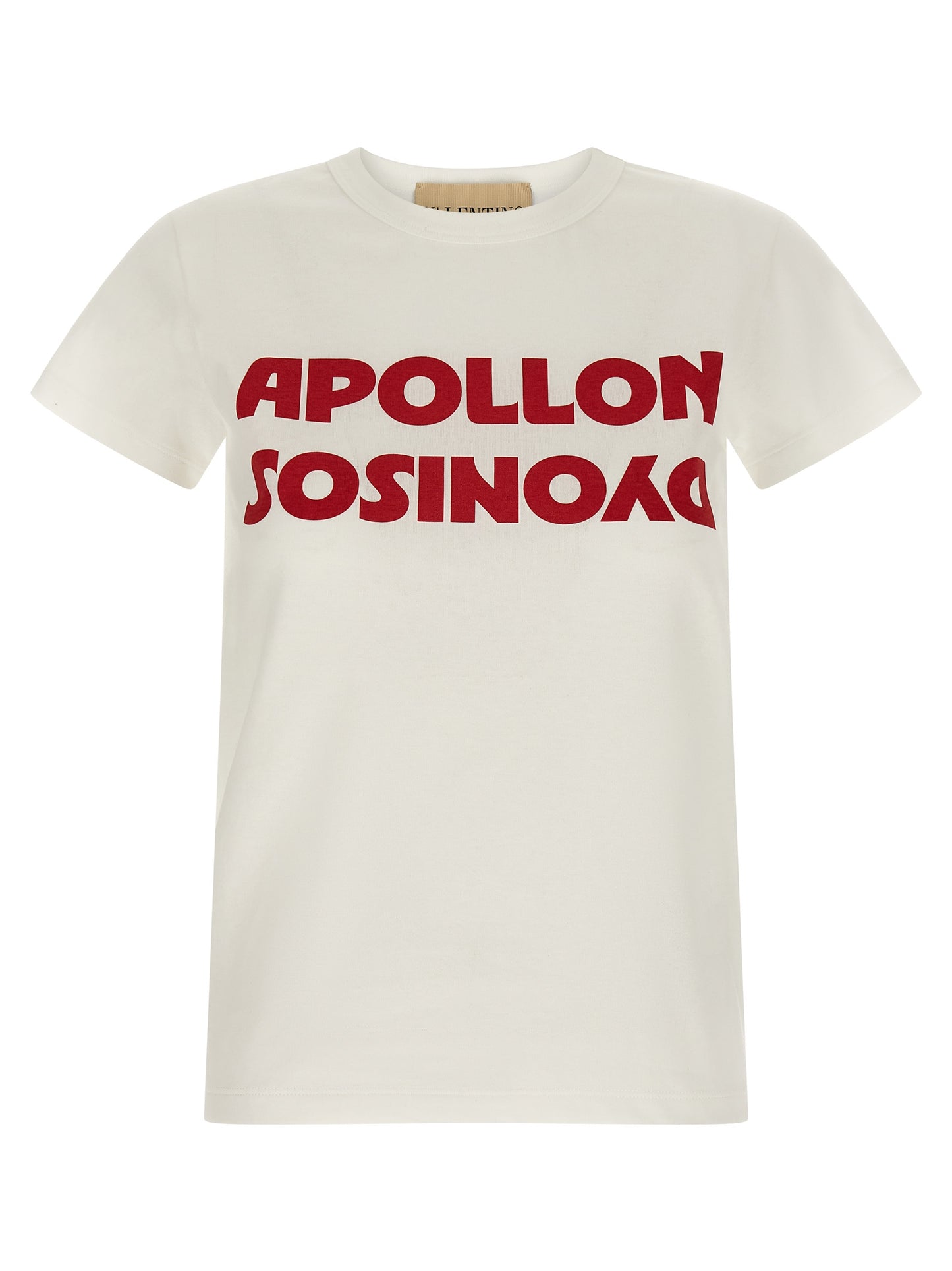 T-Shirt by Valentino Garavani for women in cotton white & print features an edgy silhouette, meticulously detailed with a sophisticated short-sleeve and crew neckline for a truly edgy finish.