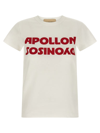 T-Shirt by Valentino Garavani for women in cotton white & print features an edgy silhouette, meticulously detailed with a sophisticated short-sleeve and crew neckline for a truly edgy finish.