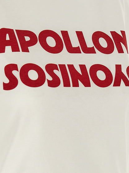 T-Shirt by Valentino Garavani for women in cotton white & print showcases a unassuming silhouette, artfully detailed with a refined crew neckline and unassuming for a sophisticated, contemporary look.