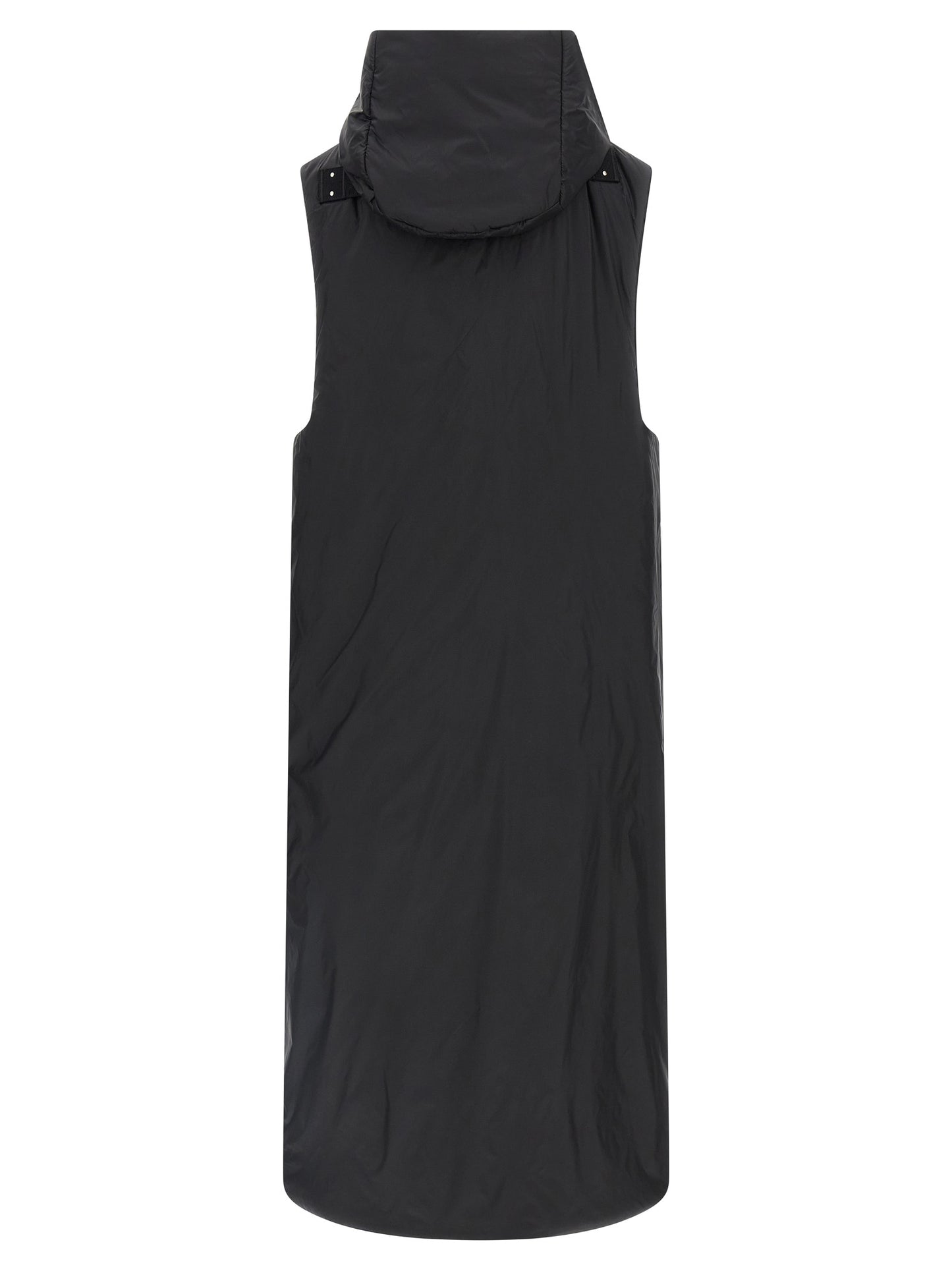 DRKSHDW Women's Padded Nylon Cotton Hooded Vest - Black