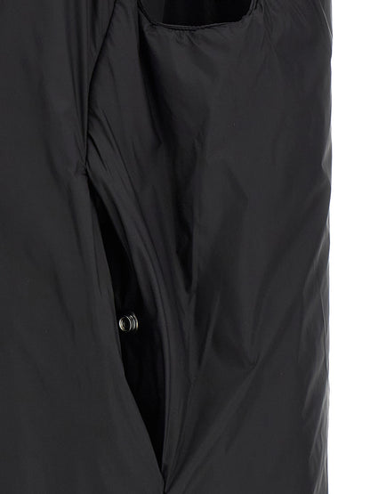 DRKSHDW Women's Padded Nylon Cotton Hooded Vest - Black