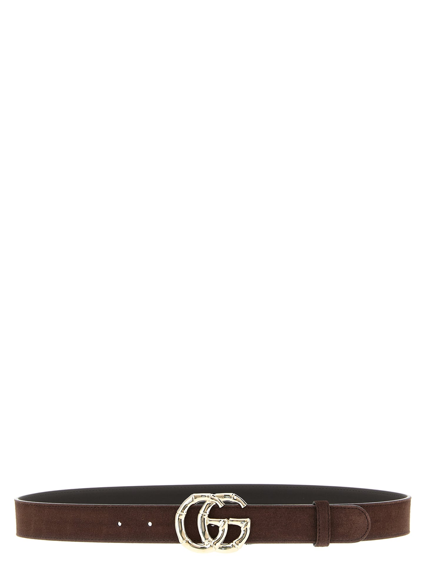 Belt by Gucci for women in bamboo & bos taurus suede calfskin leather brown features a artisanal-chic design, artfully capturing the essence of the Gg Marmont Bamboo & Bos Taurus Suede Calfskin Leather Belt with a artisanal-chic finish.