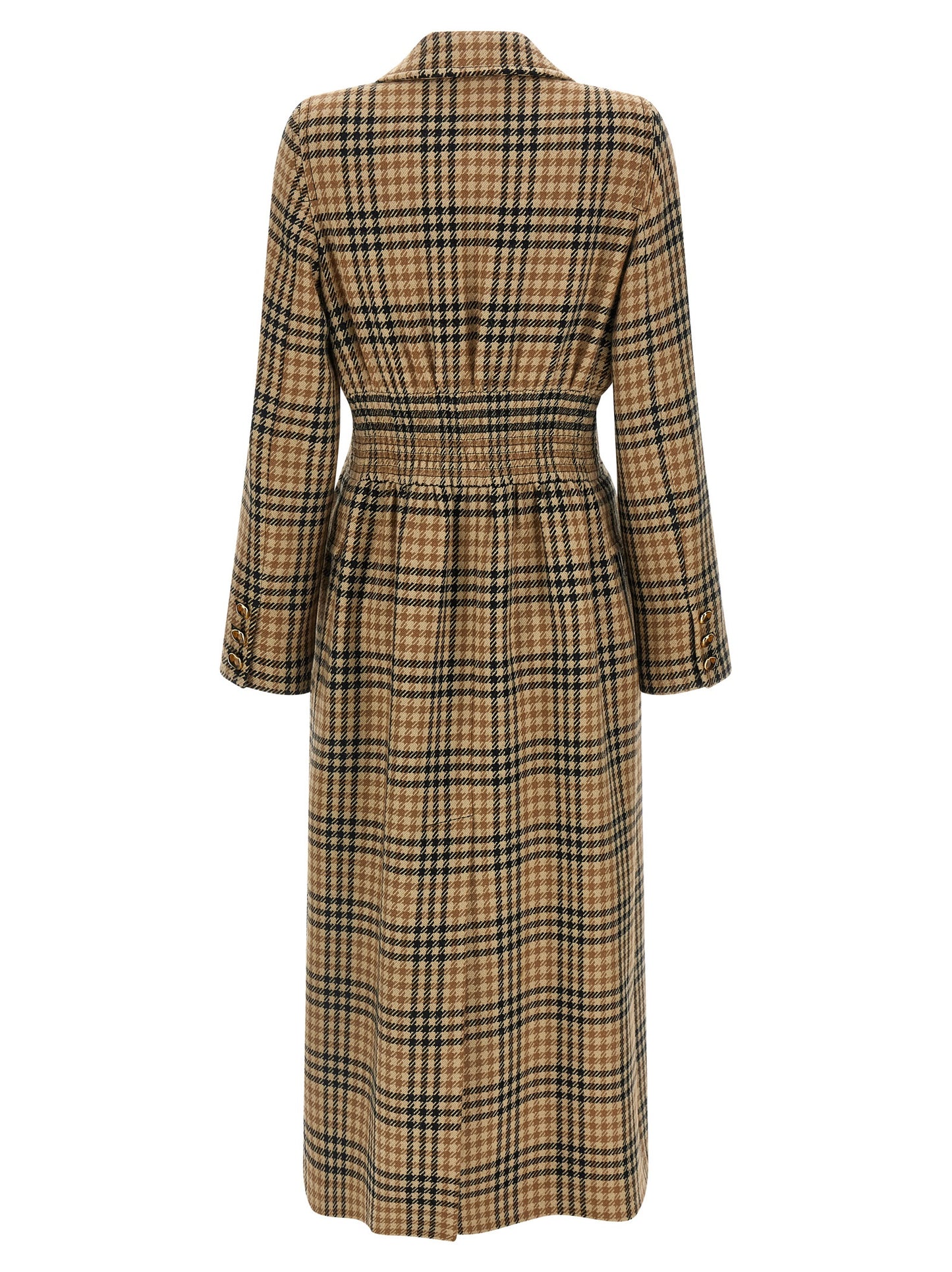 Overcoat by Valentino Garavani for women in virgin wool & cupro brown & monogram features a cosy chic silhouette, artfully detailed with a sophisticated split lapel neckline and premium pockets & insulated for a cosy chic finish.