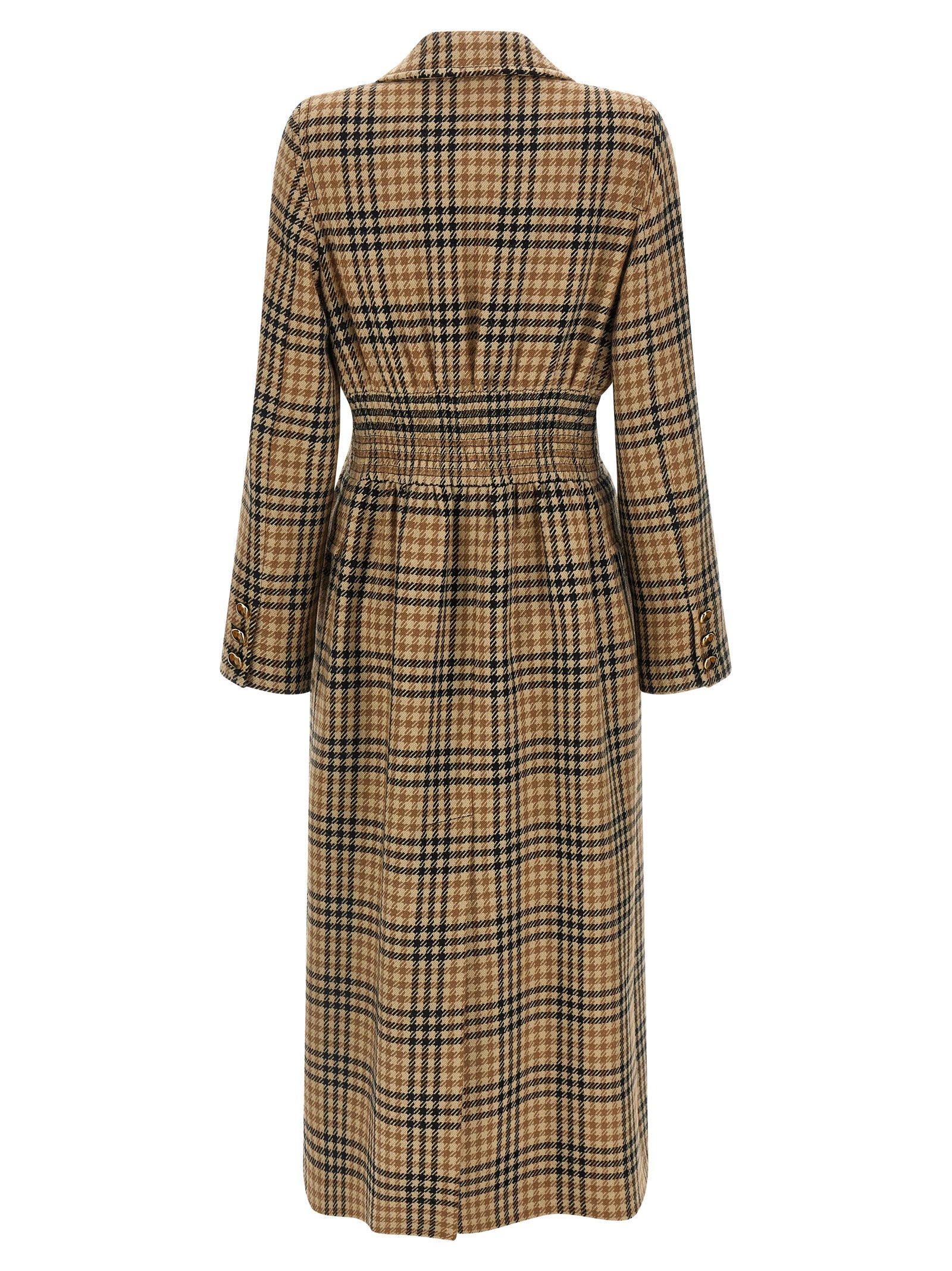 Overcoat by Valentino Garavani for women in virgin wool & cupro brown & monogram features a cosy chic silhouette, artfully detailed with a sophisticated split lapel neckline and premium pockets & insulated for a cosy chic finish.
