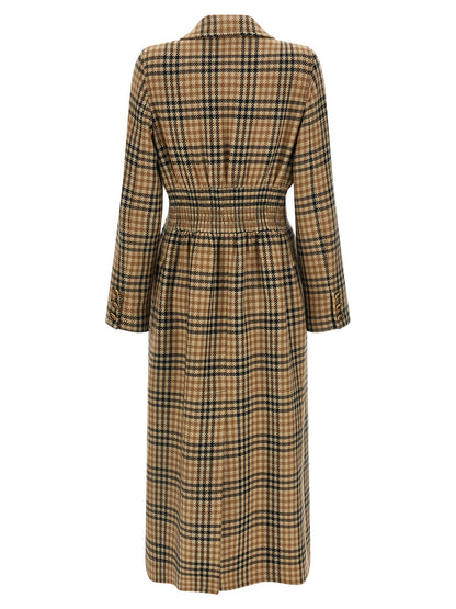 Overcoat by Valentino Garavani for women in virgin wool & cupro brown & monogram features a cosy chic silhouette, artfully detailed with a sophisticated split lapel neckline and premium pockets & insulated for a cosy chic finish.