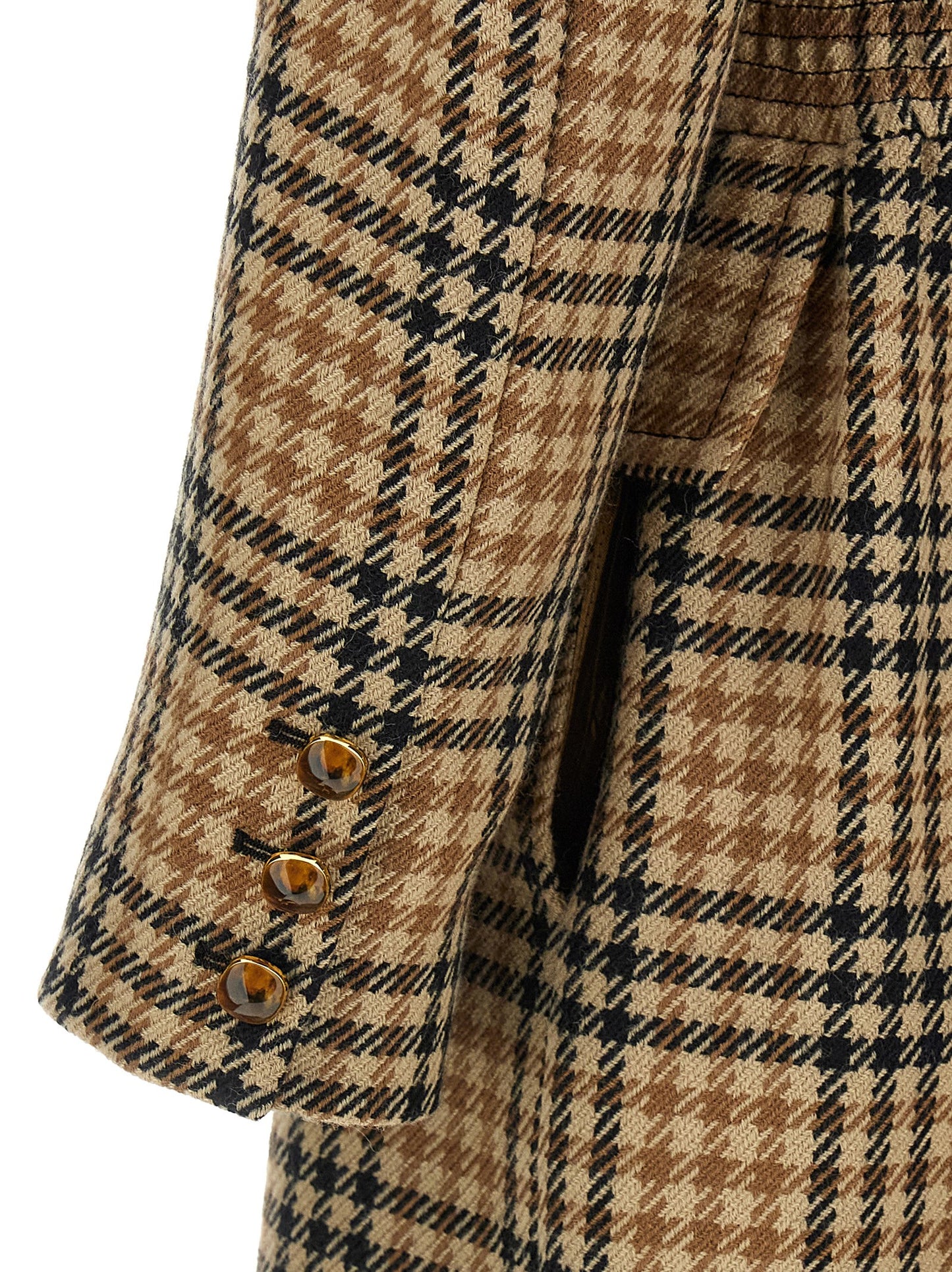 Overcoat by Valentino Garavani for women in virgin wool & cupro brown & monogram showcases a enveloping silhouette, detailed with distinctive pockets & insulated and a enveloping .