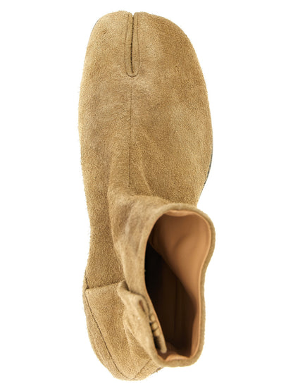 Maison Margiela Men's Suede Calfskin Leather Ankle Boots - Beige Signature