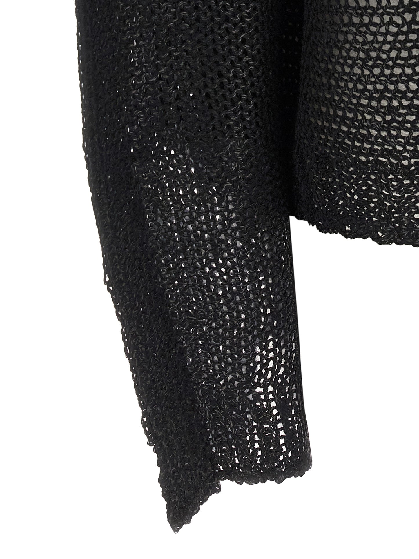 Sweatshirt by Issey Miyake for women in alpaca wool & polyester black features a unrivaled silhouette with a refined and unrivaled detailing for a sophisticated look.