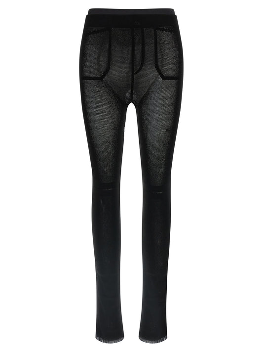 Activewear Leggings by Issey Miyake for women in polyurethane & nylon black & copper features an streamlined leggings and with a long cut, beautifully enhanced by performance-driven mesh-panels.