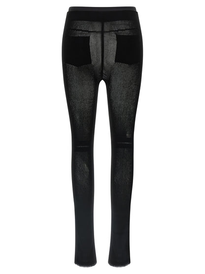 Activewear Leggings by Issey Miyake for women in polyurethane & nylon black & copper features a athletic leggings and with a long cut, showcasing technical mesh-panels for a athletic finish.