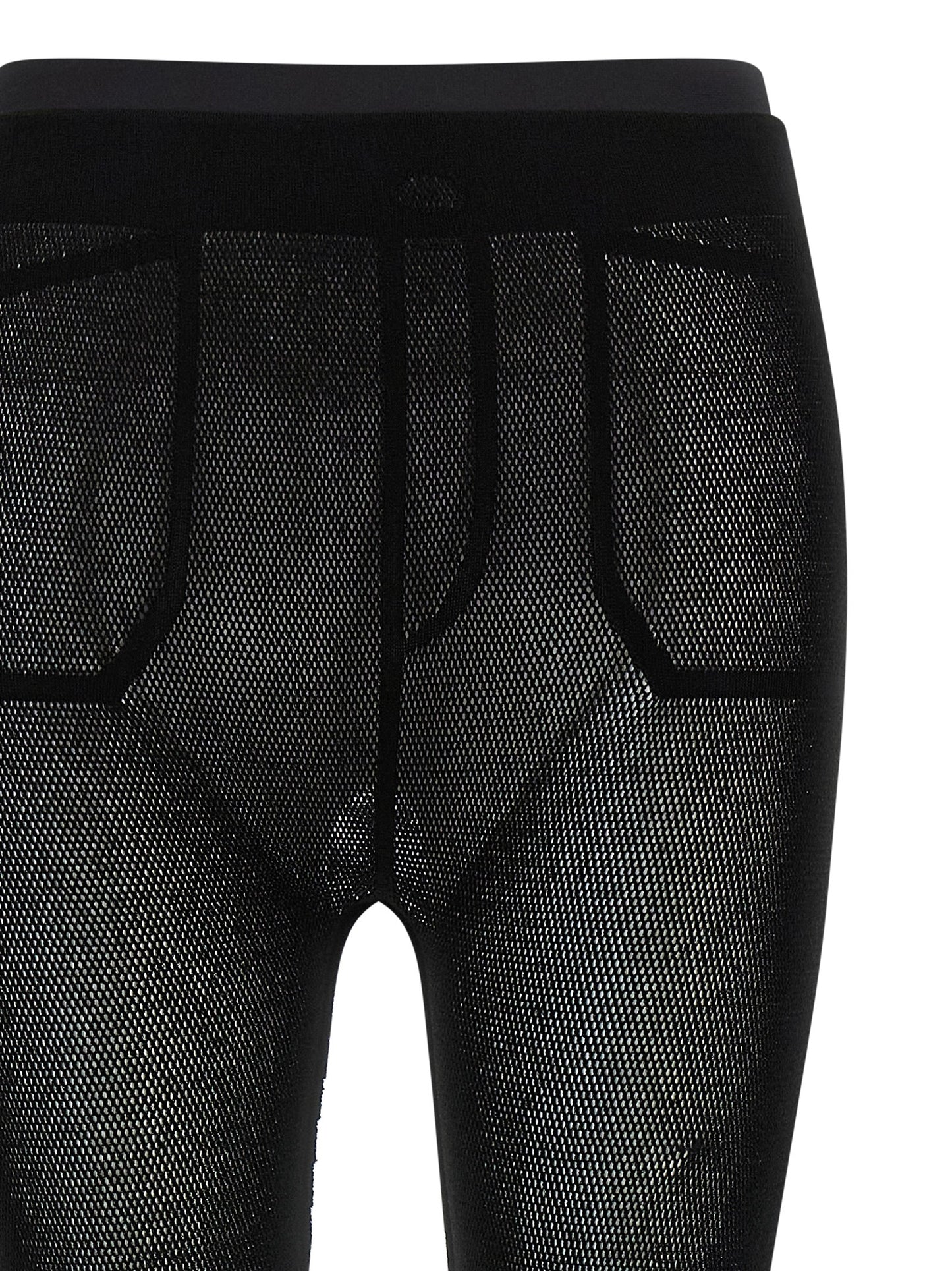 Activewear Leggings by Issey Miyake for women in polyurethane & nylon black & copper features an ergonomic leggings with mesh-panels, highlighting a ergonomic and long for a premium, high-performance look.