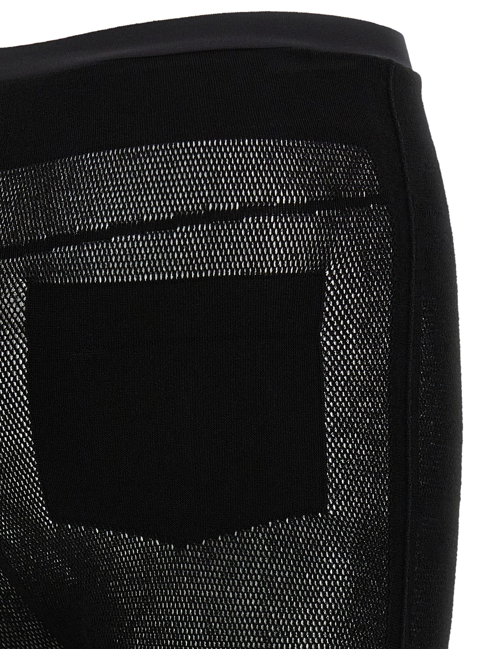 Activewear Leggings by Issey Miyake for women in polyurethane & nylon black & copper features a contemporary silhouette, showcasing advanced mesh-panels with a contemporary leggings, long, and .
