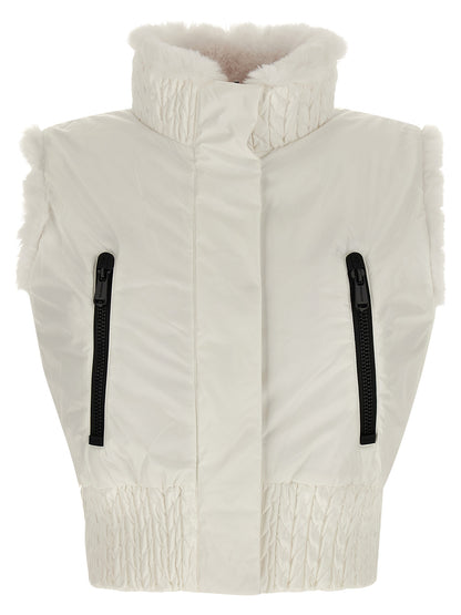 GOLDBERGH White Polyester Sleeveless Jacket