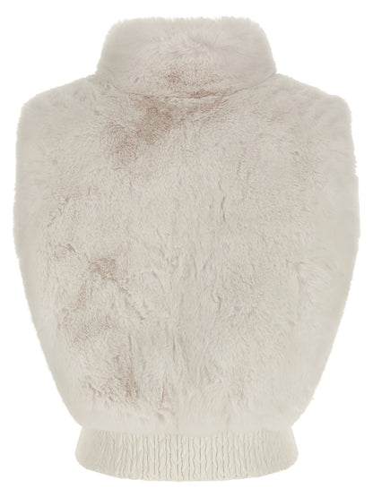 GOLDBERGH White Polyester Sleeveless Jacket