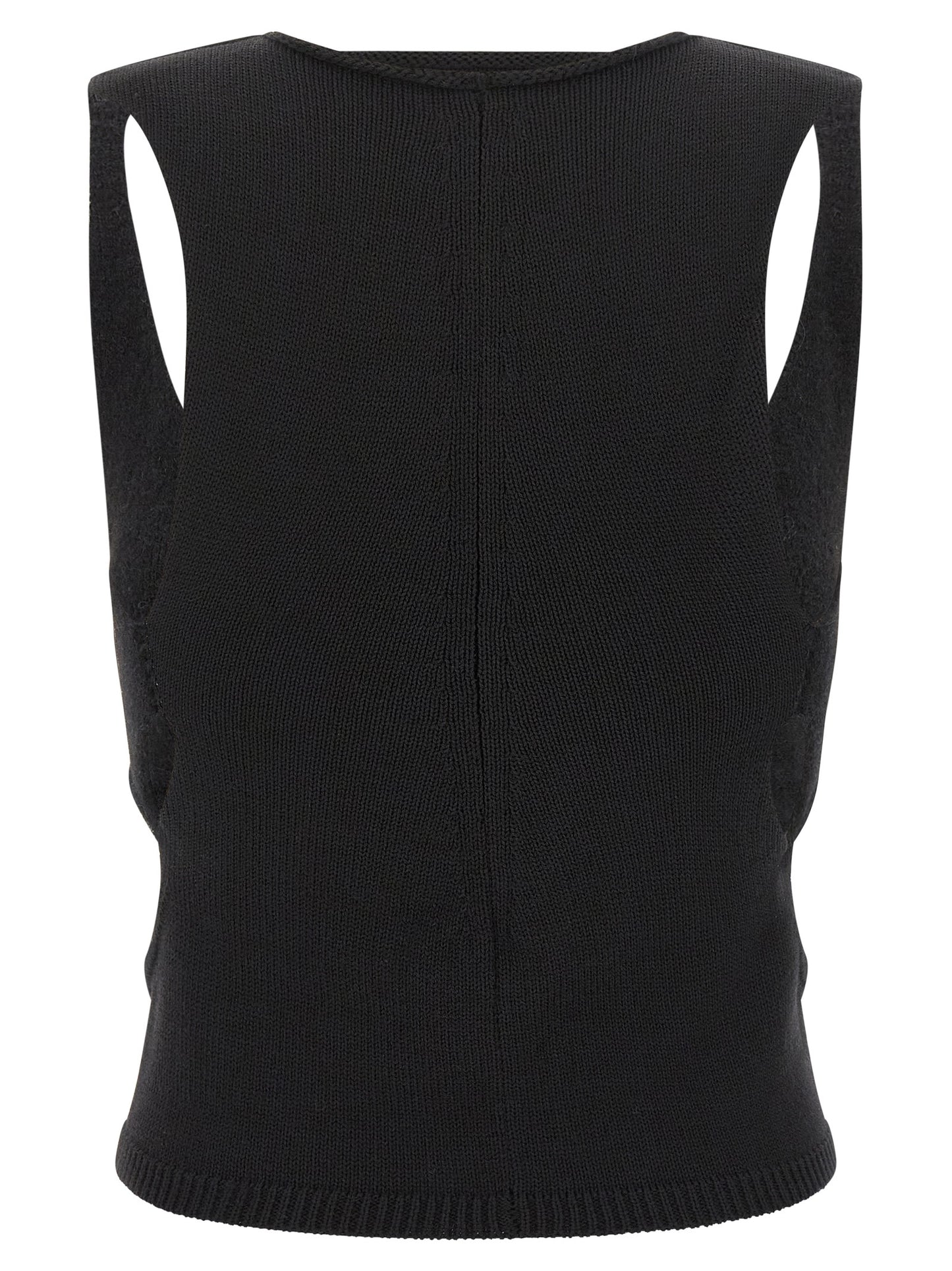 Tank Top by Rick Owens for women in wool black features an bespeak silhouette, showcasing an bespeak and bespeak for a truly sophisticated look.