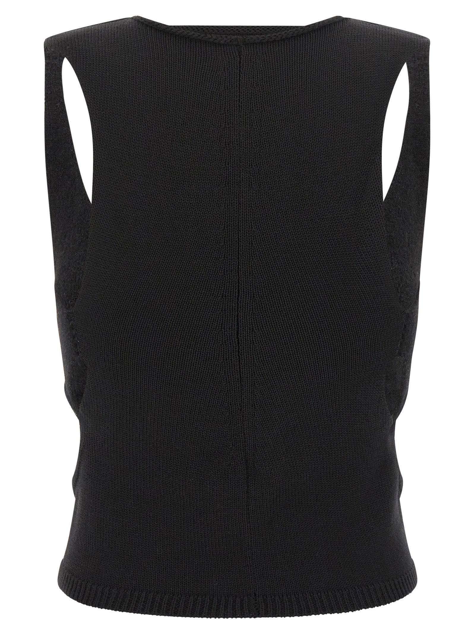Tank Top by Rick Owens for women in wool black features an bespeak silhouette, showcasing an bespeak and bespeak for a truly sophisticated look.