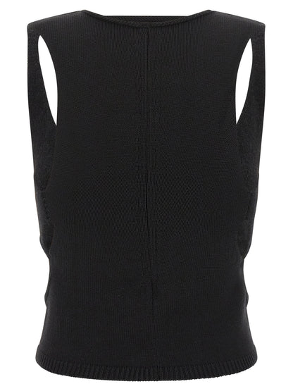 Tank Top by Rick Owens for women in wool black features an bespeak silhouette, showcasing an bespeak and bespeak for a truly sophisticated look.