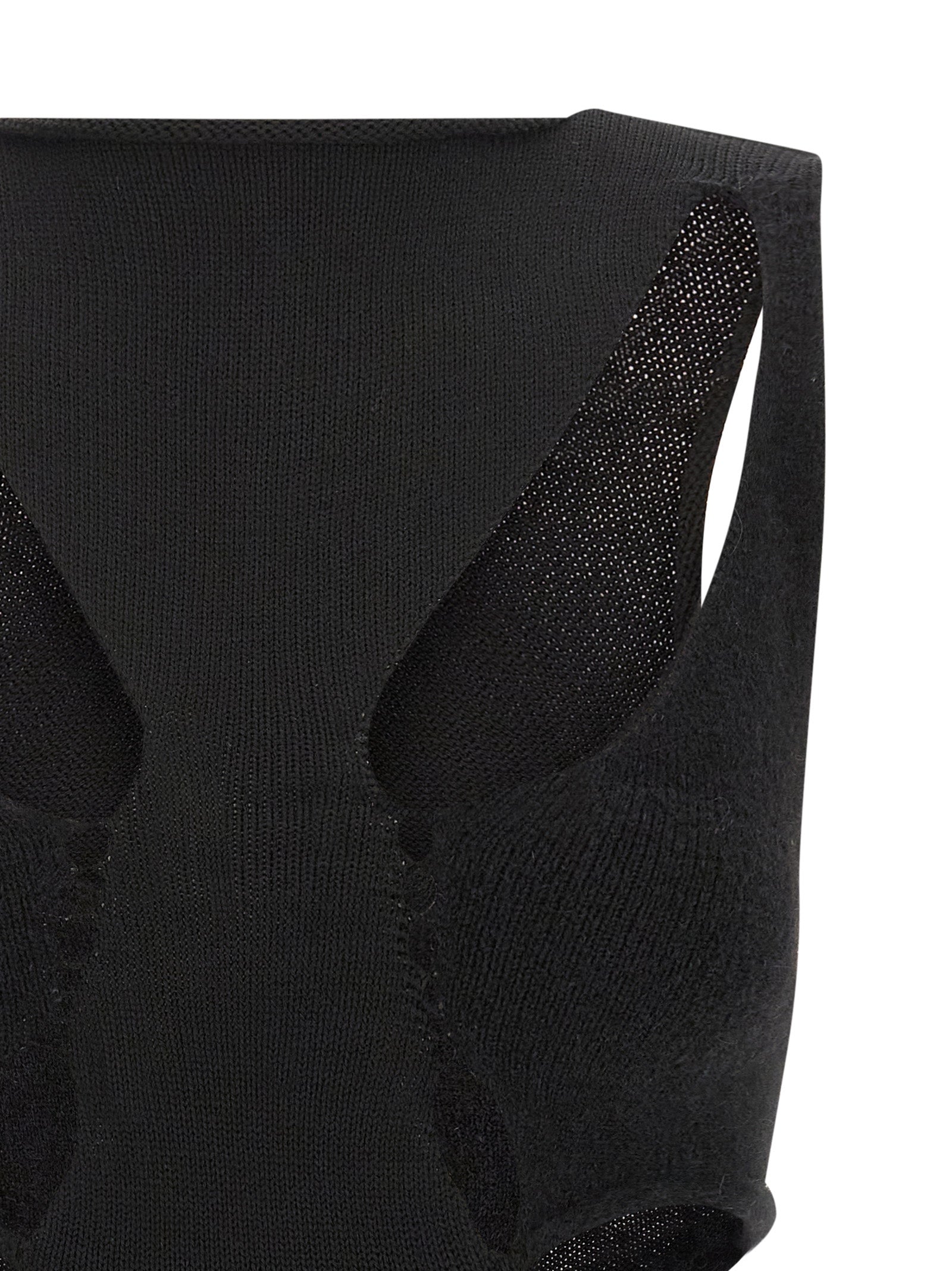 Tank Top by Rick Owens for women in wool black showcases a perennial silhouette, artfully detailed with a design and a perennial .