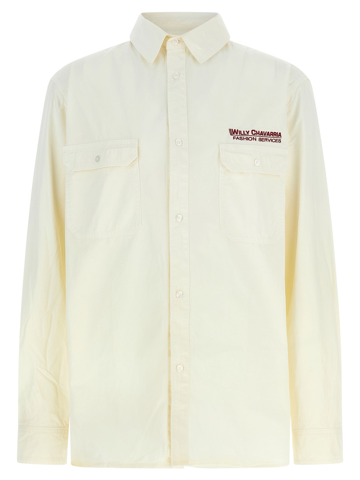 Shirt by WILLY CHAVARRIA for men in cotton beige presents a discerning silhouette, showcasing a sophisticated and long-sleeve for a truly discerning finish.