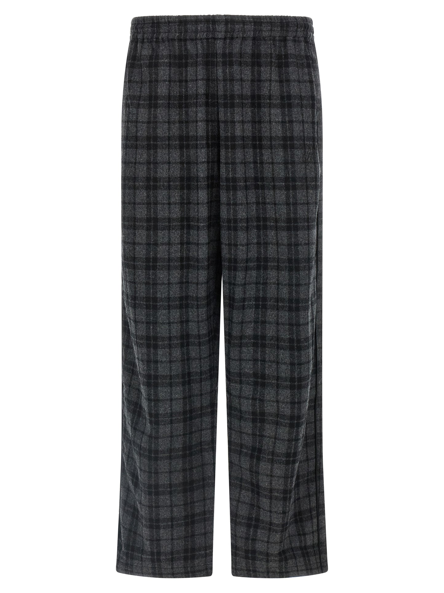 Casual Pants by WILLY CHAVARRIA for men in nylon satin wool gray & print features an refined tailoring silhouette, showcasing a premium with a and long cut for a refined tailoring look.