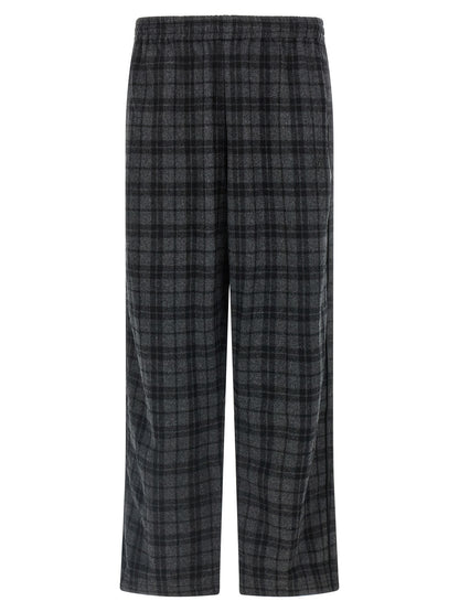 Casual Pants by WILLY CHAVARRIA for men in nylon satin wool gray & print features an refined tailoring silhouette, showcasing a premium with a and long cut for a refined tailoring look.
