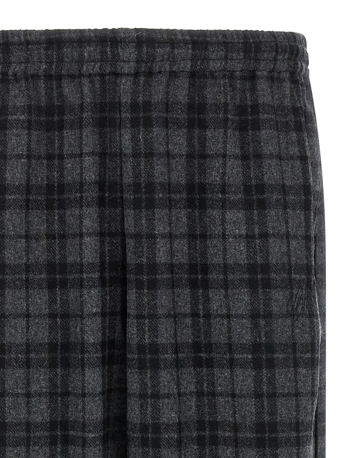 Casual Pants by WILLY CHAVARRIA for men in nylon satin wool gray & print features an refined tailoring silhouette, showcasing a premium with a and long cut for a refined tailoring look.