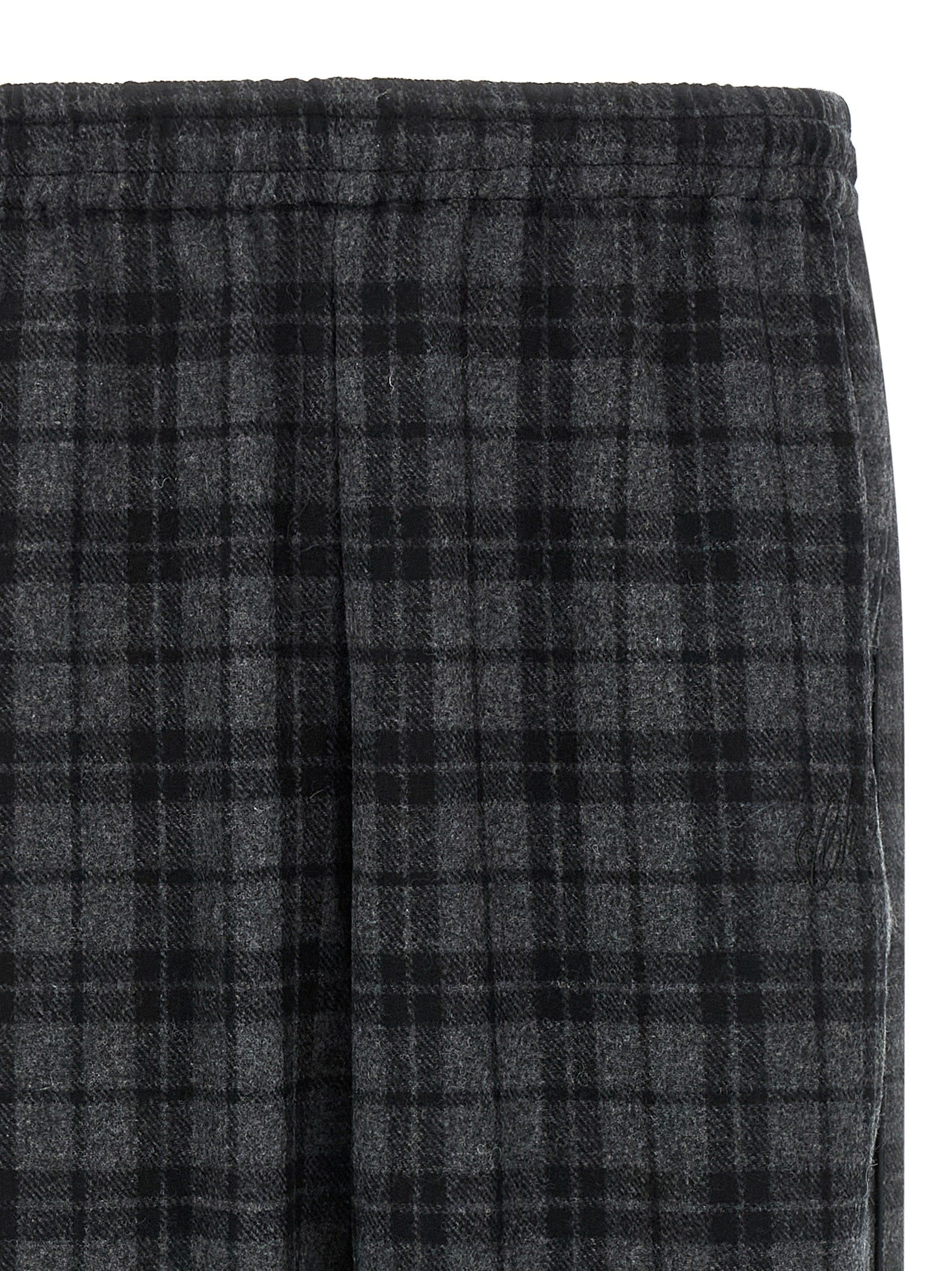 Casual Pants by WILLY CHAVARRIA for men in nylon satin wool gray & print features an refined tailoring silhouette, showcasing a premium with a and long cut for a refined tailoring look.