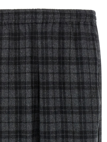 Casual Pants by WILLY CHAVARRIA for men in nylon satin wool gray & print features an refined tailoring silhouette, showcasing a premium with a and long cut for a refined tailoring look.