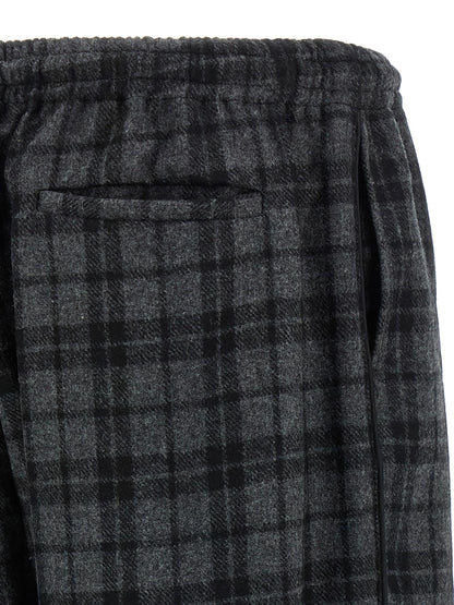 Casual Pants by WILLY CHAVARRIA for men in nylon satin wool gray & print presents a tailored silhouette, showcasing a tailored and long cut with a refined for a truly tailored aesthetic.