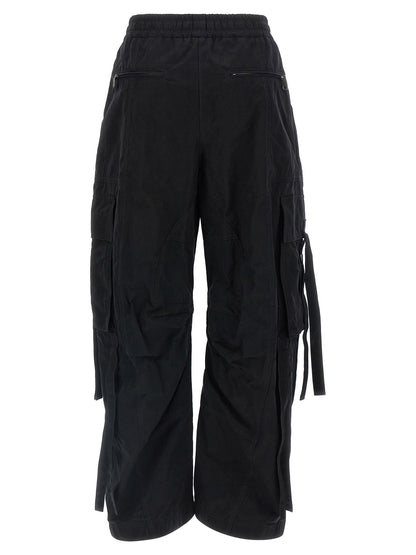 Cargo Pants by Dolce & Gabbana for women in polyamide polyester & cotton black features a sartorial silhouette, showcasing a sophisticated wide with a refined long and elegant low rise.