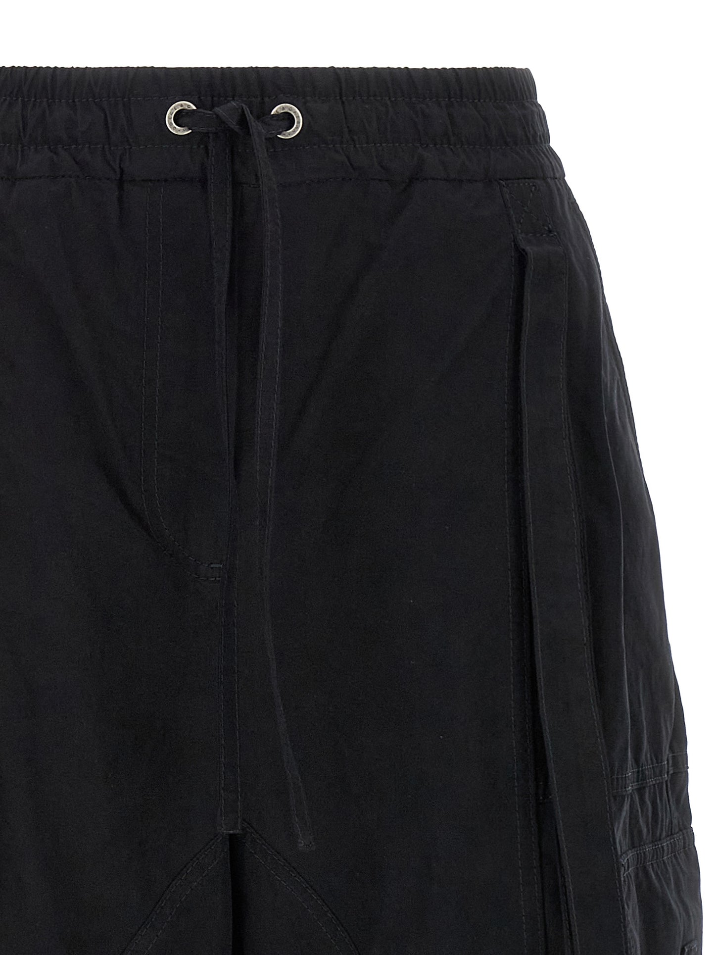 Cargo Pants by Dolce & Gabbana for women in polyamide polyester & cotton black features a sartorial silhouette, showcasing a sophisticated wide with a refined long and elegant low rise.