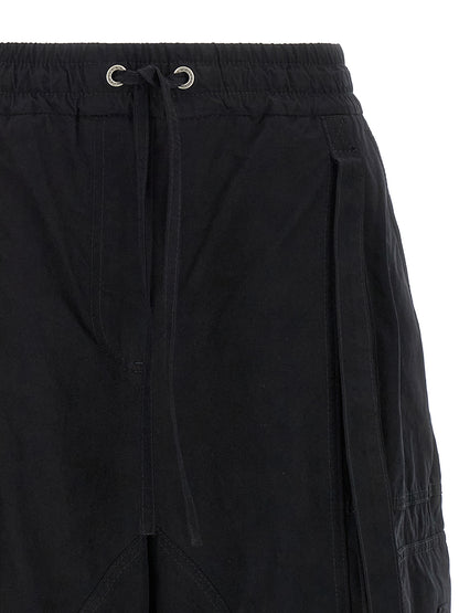 Cargo Pants by Dolce & Gabbana for women in polyamide polyester & cotton black features a sartorial silhouette, showcasing a sophisticated wide with a refined long and elegant low rise.