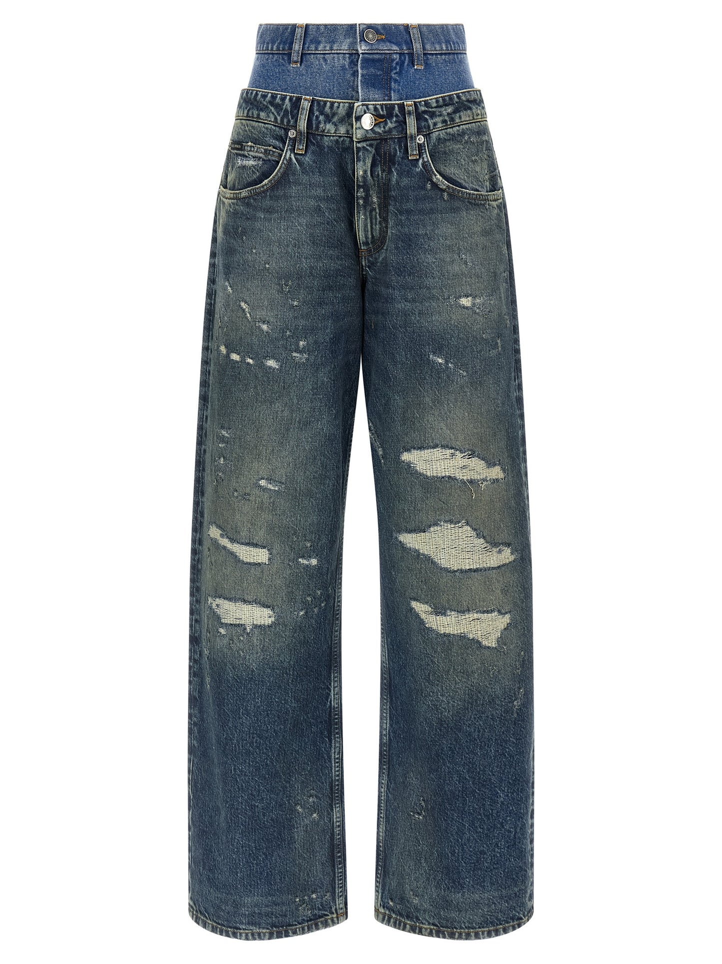 Jeans by Dolce & Gabbana for women in denim cotton blue features an sophisticated and straight & wide with a precise long, creating a sophisticated and sophisticated silhouette.