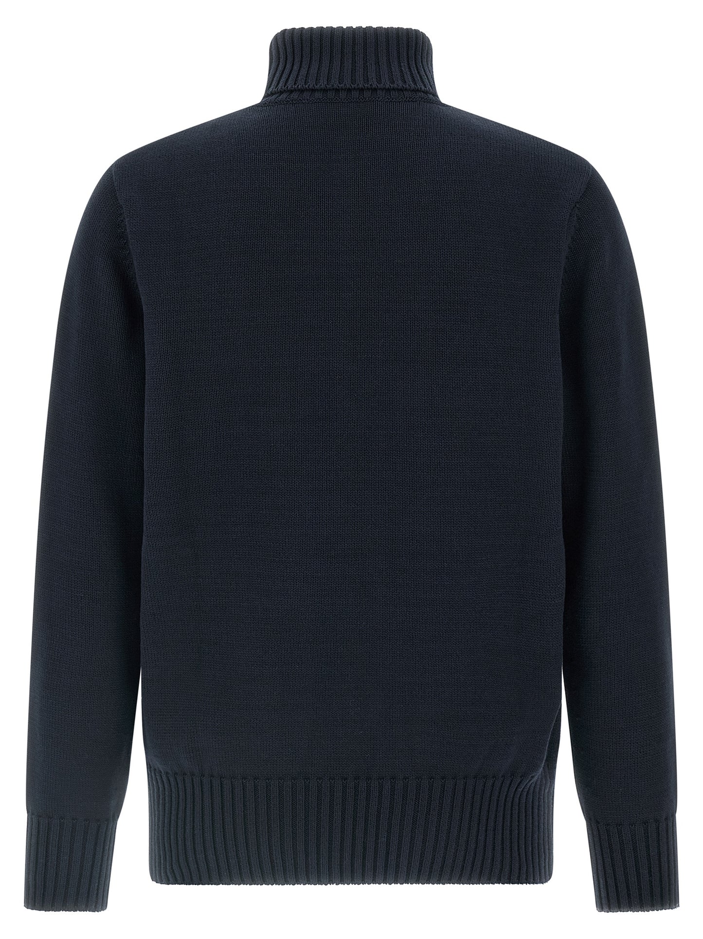 Cardigan by Givenchy for men in cotton blue features an crisp silhouette, showcasing a sophisticated wrap turtle high-neck neckline and detail for a truly crisp finish.