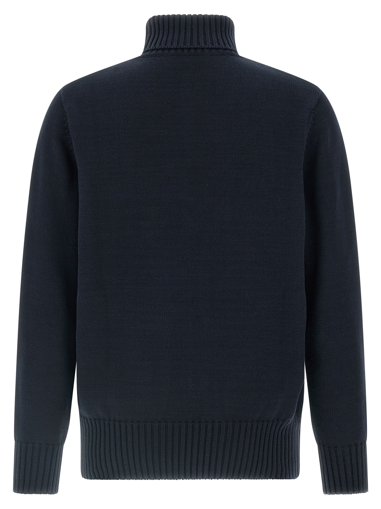 Cardigan by Givenchy for men in cotton blue features an crisp silhouette, showcasing a sophisticated wrap turtle high-neck neckline and detail for a truly crisp finish.