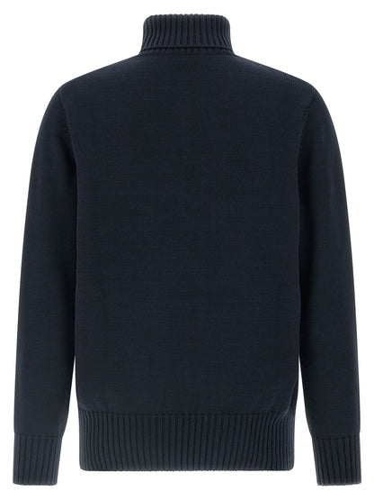 Cardigan by Givenchy for men in cotton blue features an crisp silhouette, showcasing a sophisticated wrap turtle high-neck neckline and detail for a truly crisp finish.