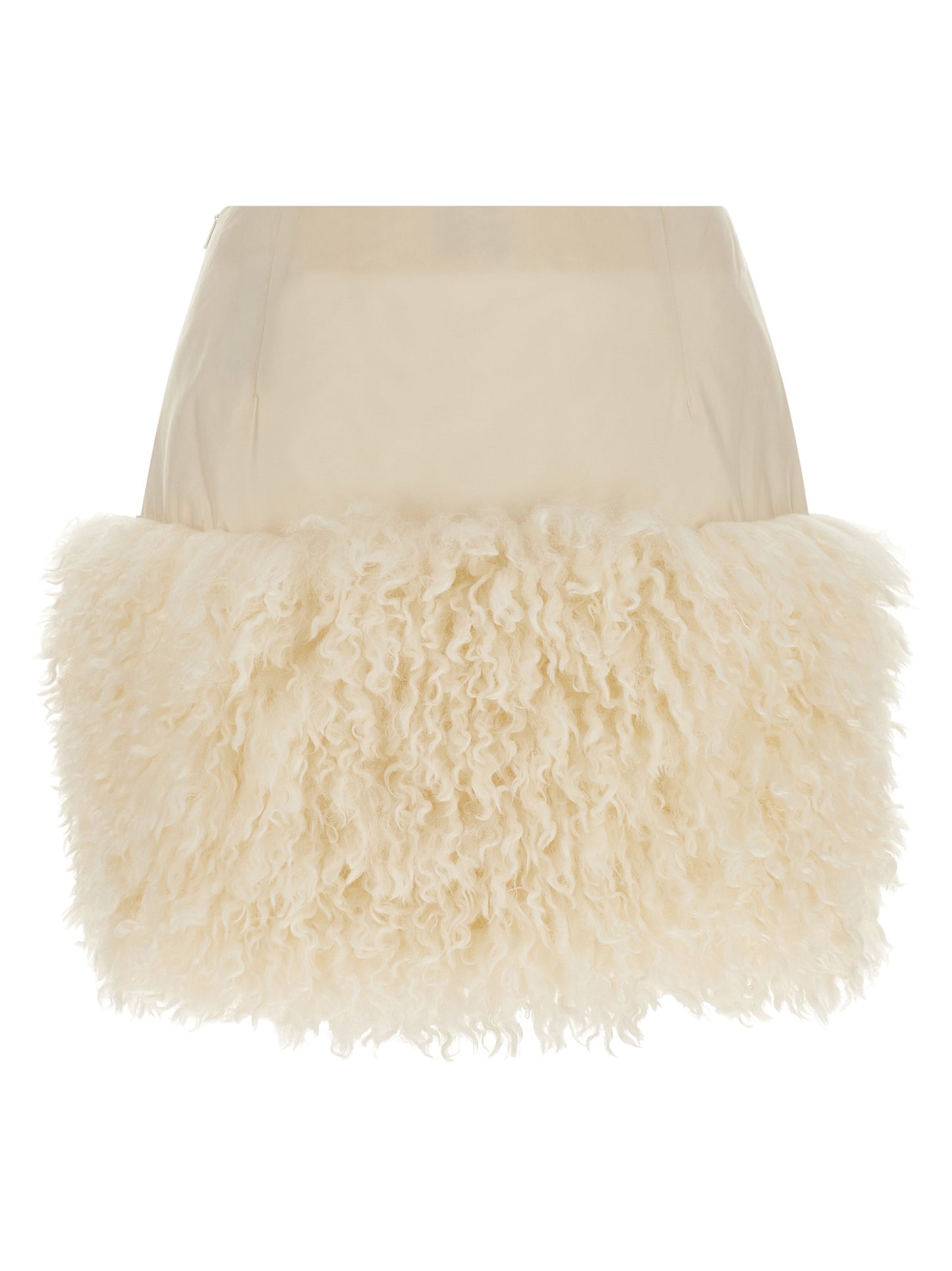 Skirt by Moncler for women in nylon felt white showcases a dramatic silhouette, artfully capturing the essence of the Women's Nylon Felt Long Skirt in a dramatic long cut for a refined look.