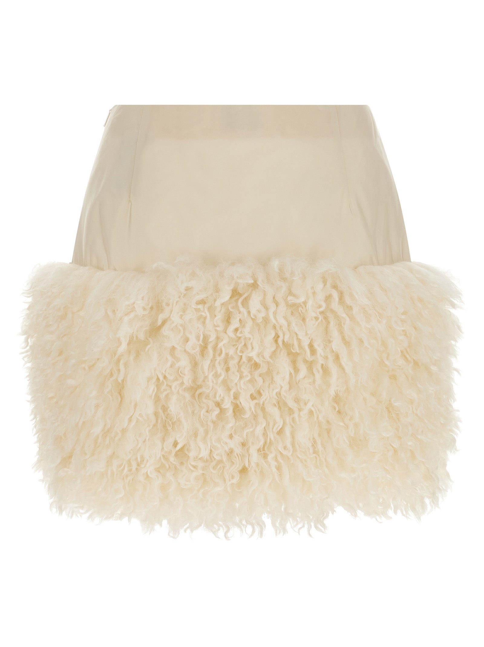 Skirt by Moncler for women in nylon felt white showcases a dramatic silhouette, artfully capturing the essence of the Women's Nylon Felt Long Skirt in a dramatic long cut for a refined look.