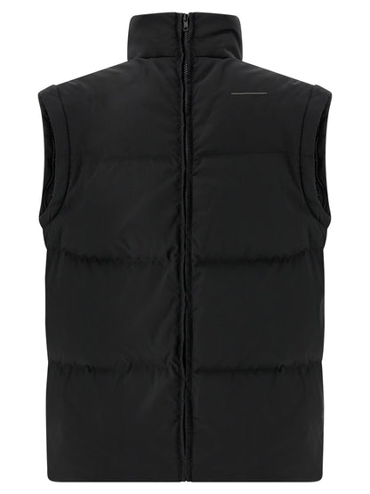 MM6 Maison Margiela Black Polyester Full-Length Jacket