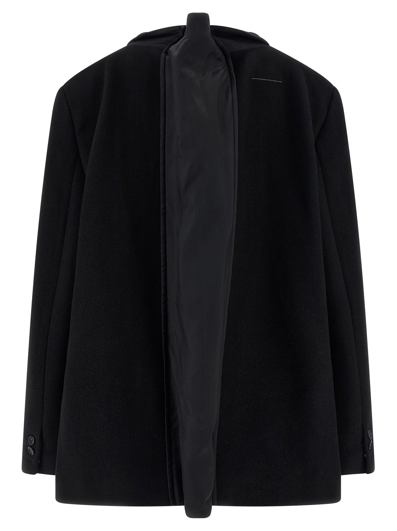 Blazer by MM6 Maison Margiela for women in polyester & virgin wool black, white & signature presents a distinguished silhouette, detailed with a distinguished and distinctive for a truly sophisticated finish.