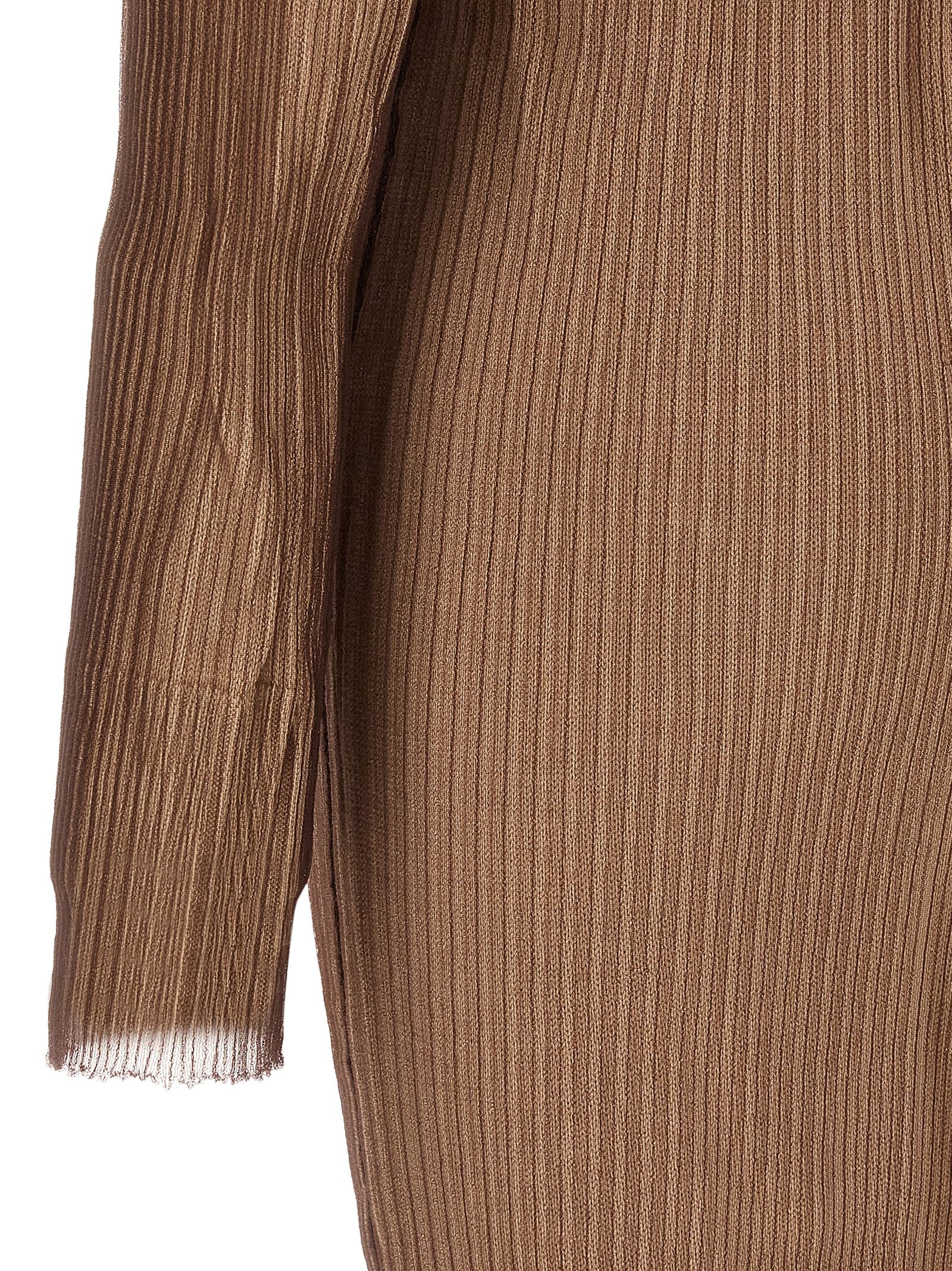 Dress by MM6 Maison Margiela for women in polyamide & mesh beige & transparent features an magnificent silhouette, artfully detailed with a magnificent and that flows into an magnificent midi.