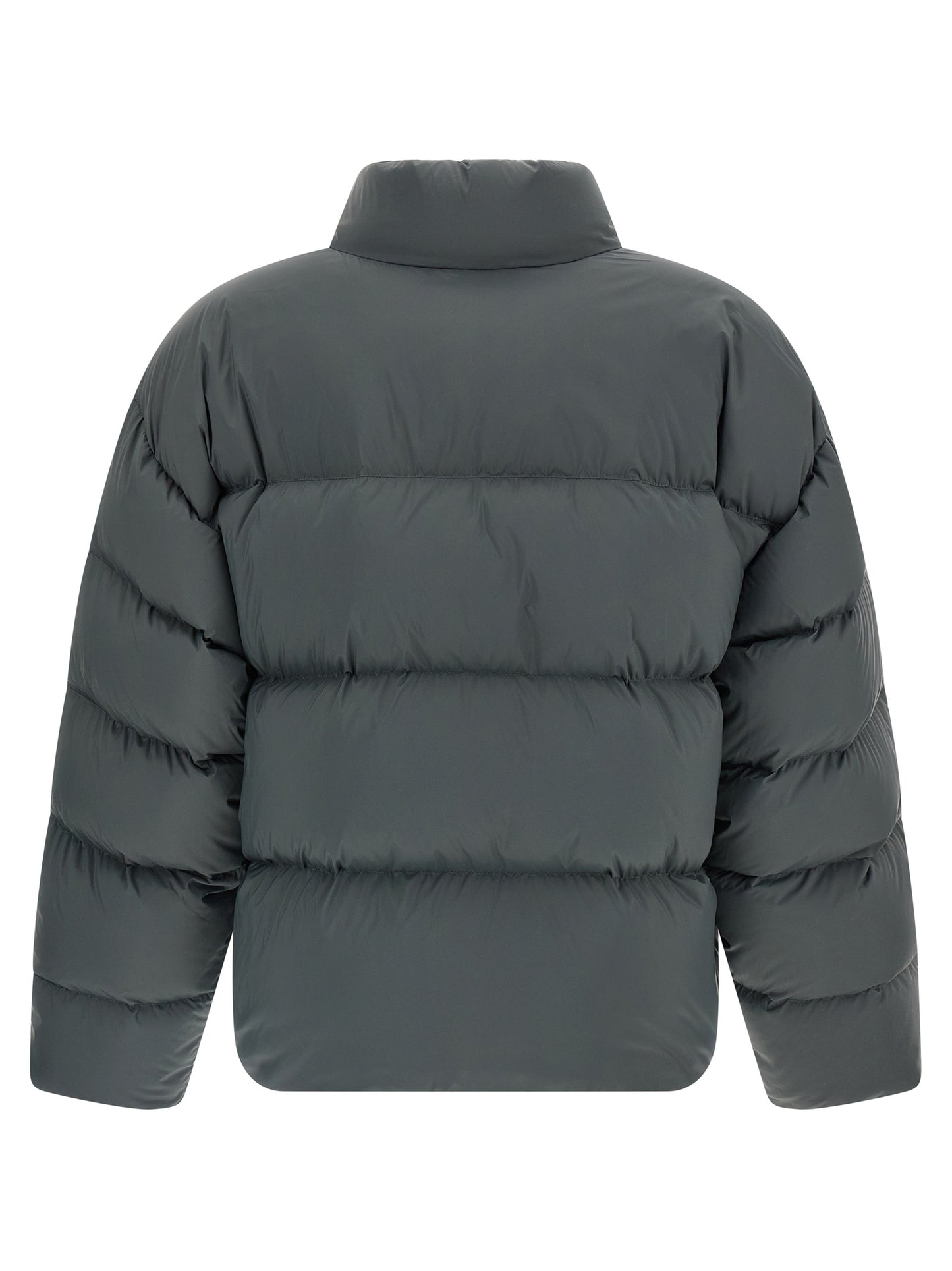Balenciaga Icon Men's Quilted Down Nylon Puffer Jacket - Gray