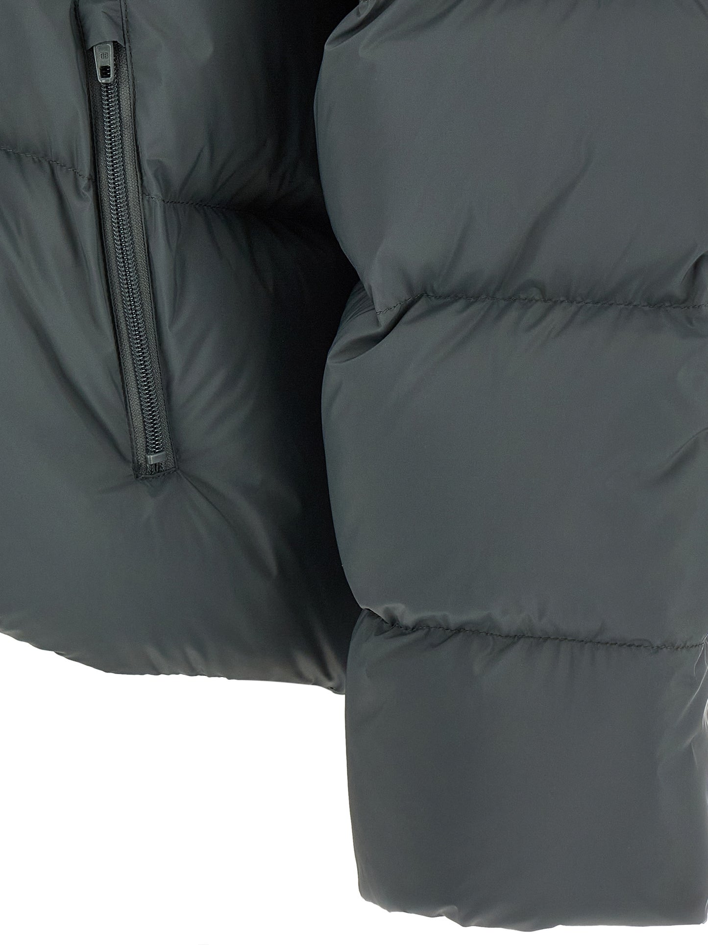 Balenciaga Icon Men's Quilted Down Nylon Puffer Jacket - Gray